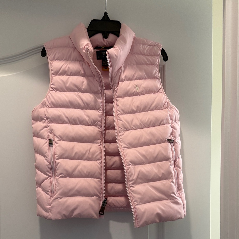 NWOT Pink Polo Puffer Vest size 6